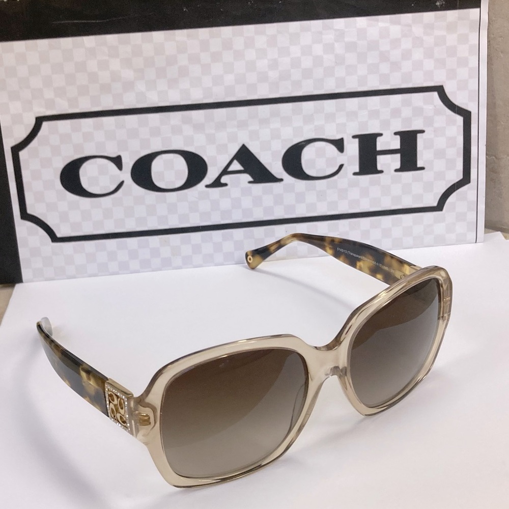 New Coach HC8013B L015 5145/13 Adelle Transparent Camel Sunglasses